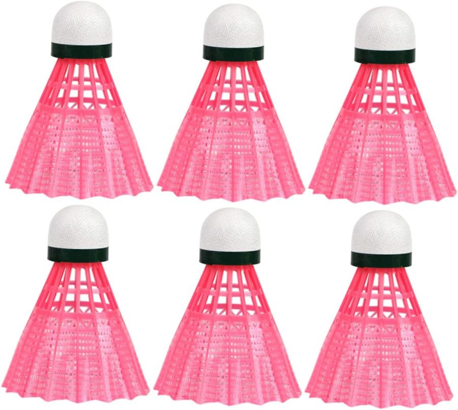 6pcs Pink Badminton Shuttlecock Shuttle Badminton Interior Badminton Cork Badminton Training s Badminton Net Air Badminton Shuttle Nylon Badminton Child Durable Set