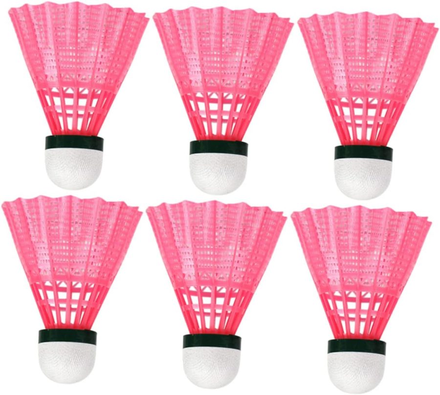 6pcs Badminton Shuttlecocks Nylon Plastic Outdoor Indoor Sports Accessories  Badminton Shuttlecocks for School Fitness